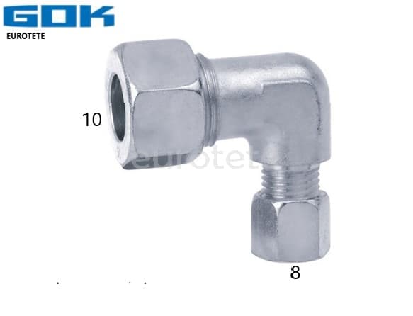 10 mm a 8 mm L reductor codo curvado instalacion gas