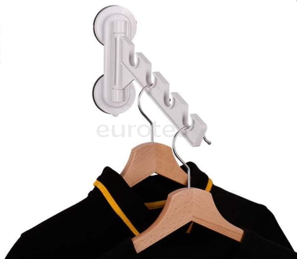 Ventosa colgador para 4 perchas ropa en autocaravana o caravana 2