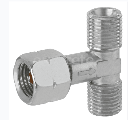 8 mm T izquierda a 1/4 doble rosca racor instalacion gas 1