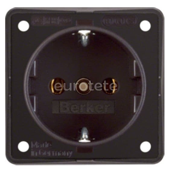 Enchufe Berker negro antracita electricidad  - 831431 - Eurotete