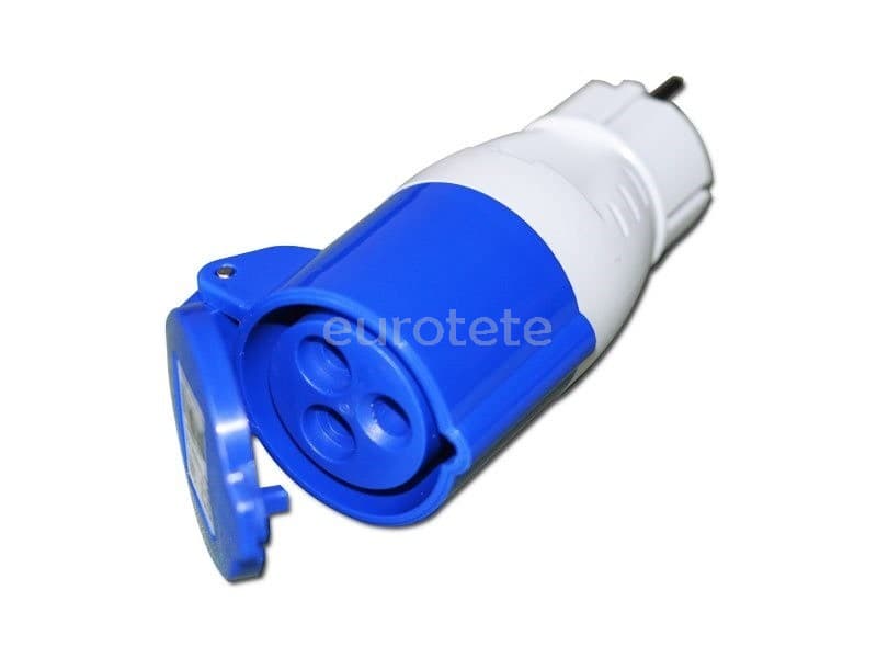 Adaptador CEE17 masculina a schuko hembra  - 35574 - Eurotete