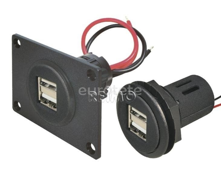 Usb doble 2 x  2.5 amperios puerto carga empotrable   - 811761 - Eurotete