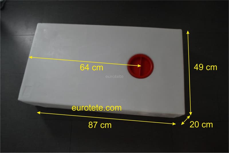 Deposito agua 84 litros 88 x 48 x 20  - 61073 - Eurotete