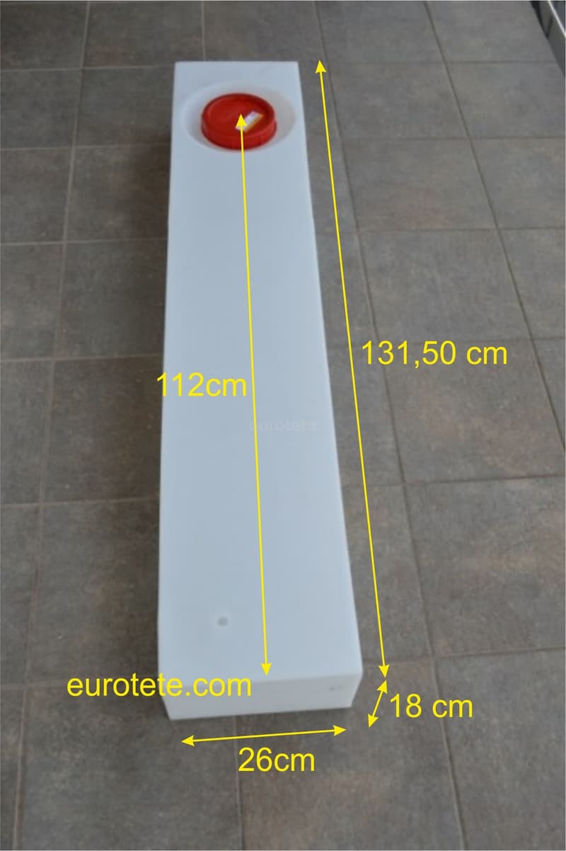 Deposito 57 litros 17 x 26 x 130 aguas residuales para furgonetas camper 1