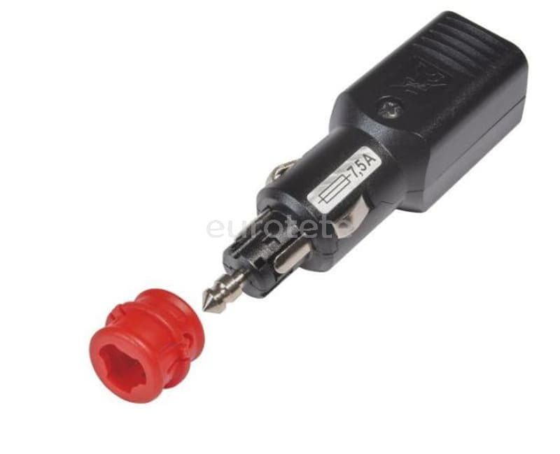 Enchufe universal 7.5 amperios con fusible y LED 12 - 24 voltios
