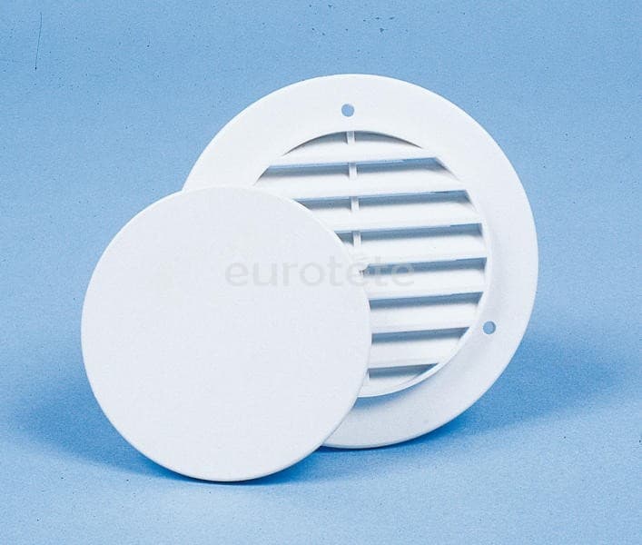 Rejilla redonda blanca ventilacion con tapa  - 81106 - Eurotete