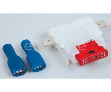Base portafusible de 10 amperios con terminales y fusible  - 81090 - Eurotete