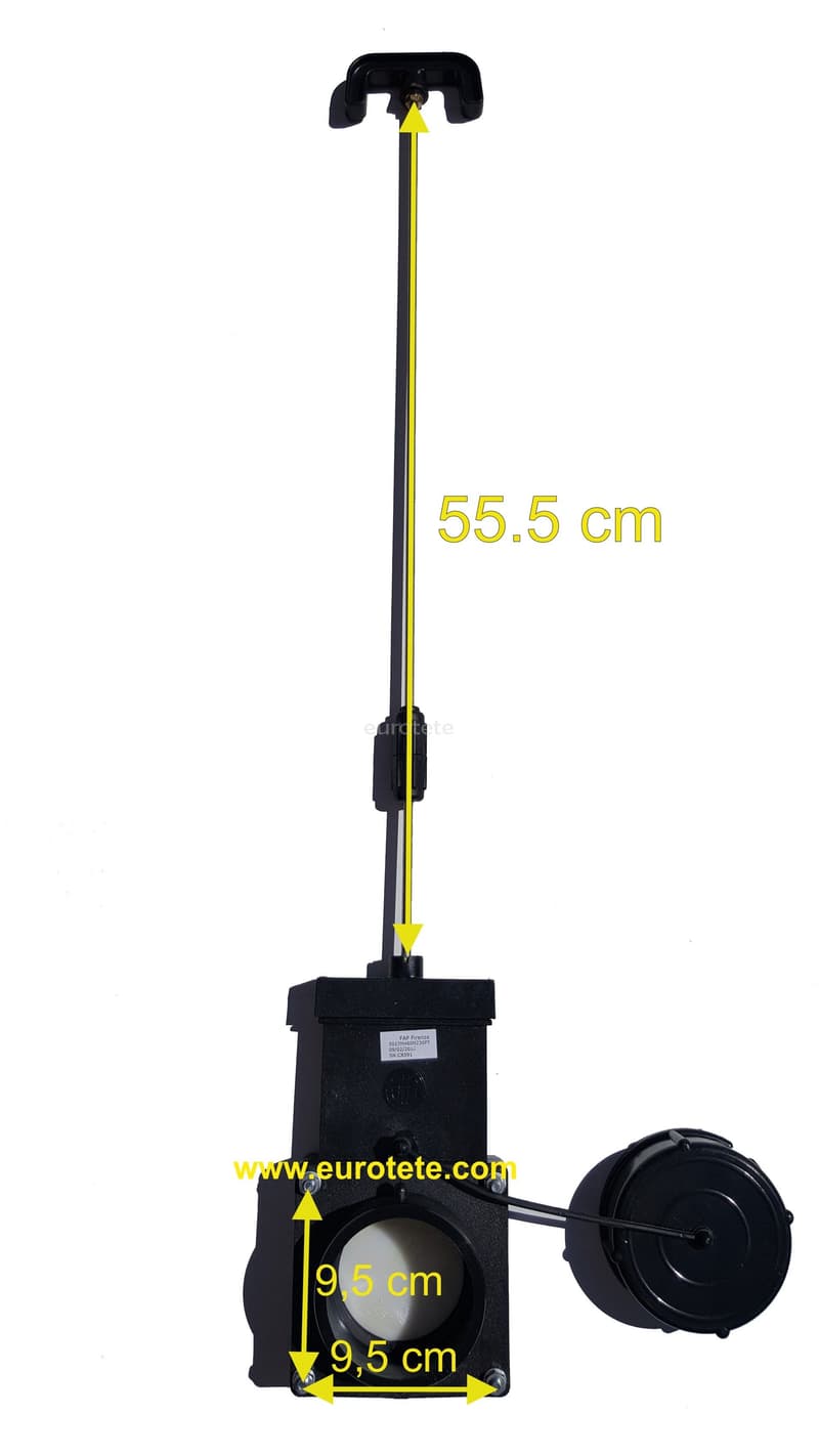 Valvula 3 pulgadas con varilla larga 55,5 cm para descarga  - A0006459 - Eurotete