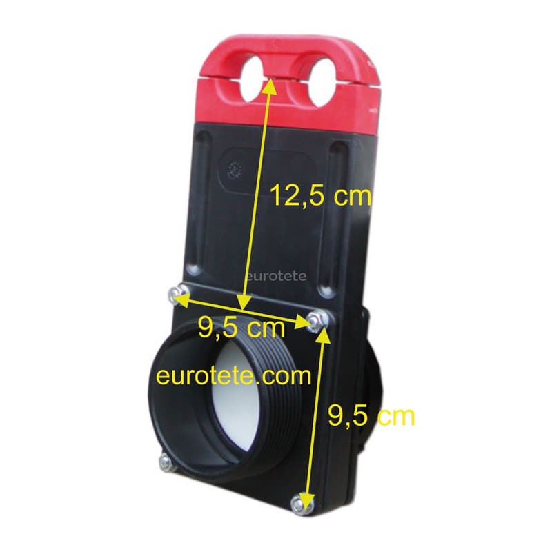 Valvula 3 pulgadas macho hembra para cierre manual  descarga deposito aguas grises  - 65180 - Eurotete