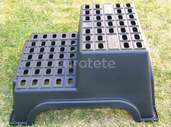 Escalera o peldaño plastico doble nivel para caravana XL modulo camping  - 890136 - Eurotete