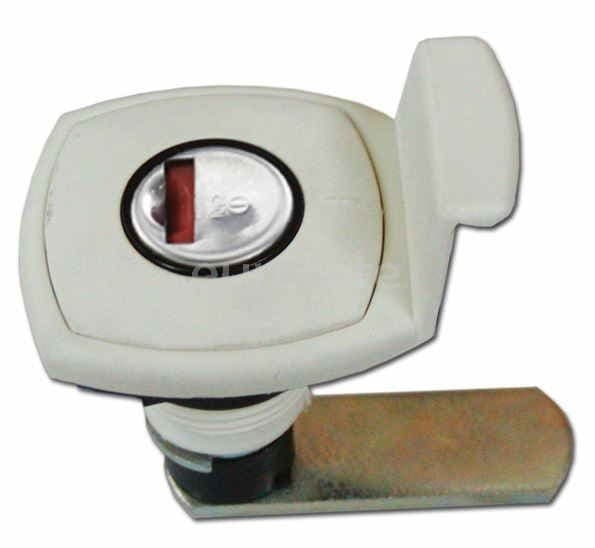 Cerradura porton cuadrado tirador blanco y 2 llaves zadi  - 52657 - Eurotete