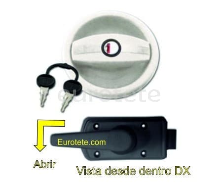 Cerradura Zadi DX circular con mordaza interna y llaves  - 4389 - Eurotete