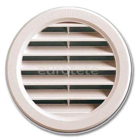 Rejilla 10 cm redonda blanco para ventilacion  - 39530 - Eurotete
