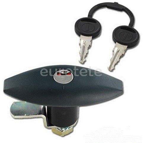 Cerradura Zadi porton alargada negro con bombin y 2 llaves  - 698594 - Eurotete