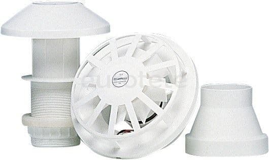 Extractor humos cocina de 12 voltios + anillo + chimenea techo para autocaravana o caravana  - 93910691 - Eurotete
