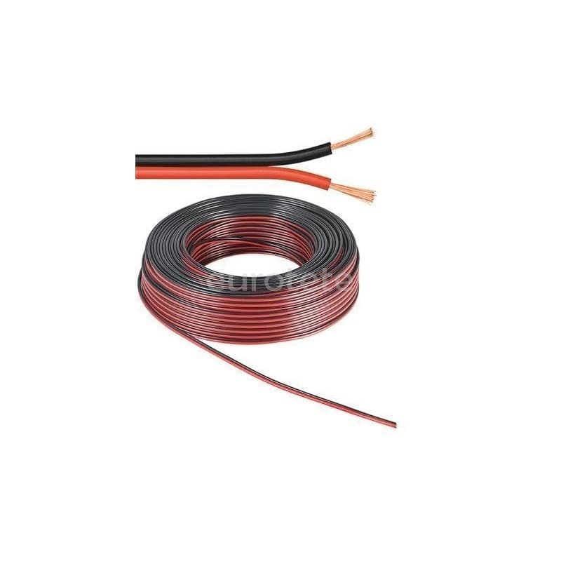 Cable 1,5 mm paralelo negro y rojo de electricidad  - 81062 - Eurotete