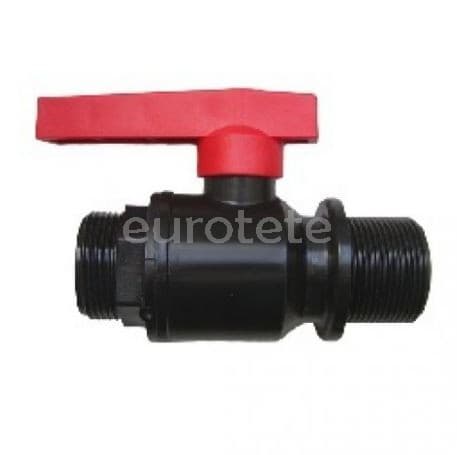 Llave de paso negra para valvula drenaje doble rosca   - 255255 - Eurotete