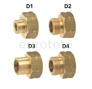 Adaptador Euro fuell set D1 D2 D3 D4 Gok llenado gas estacion servicio europea para autocaravana  - 75136 - Eurotete