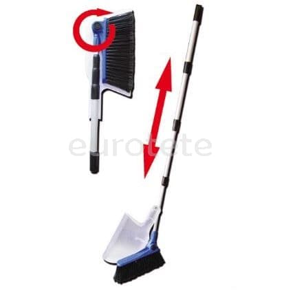 Escoba plegable con recogedor y mango telescopico 1