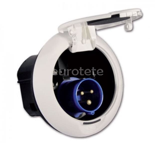 Toma exterior CEE fap firenze 9135ST51/M con tapa para autocaravana  - 200250V - Eurotete