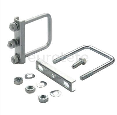 Abrazadera Winterhoff Ø 48 maneta rigida con manivela + 2 soportes de fijacion  - 116011 - Eurotete
