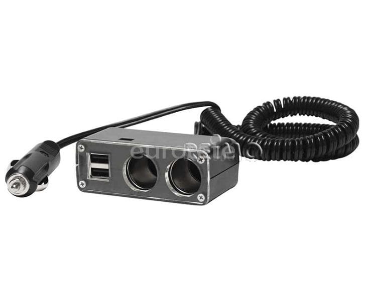 Usb conector universal de dos vias DC 12 voltios y USB DC 5 voltios 2100mA con cable a mechero encendedor  - 81323 - Eurotete