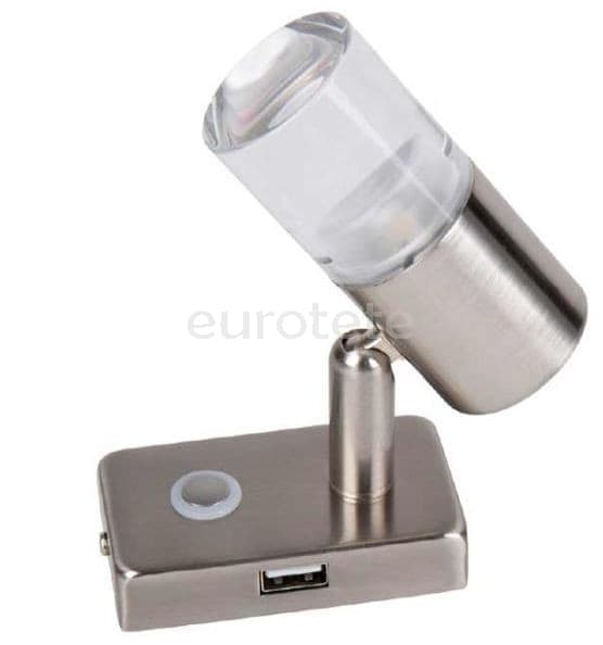 Lampara lectura led con usb y giratorio de 12 voltios y 2 watios  - 883189 - Eurotete