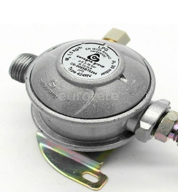 Regulador gas 30 mbar EN 16129 de 0.3 - 16 bar para autocaravana o furgoneta camper