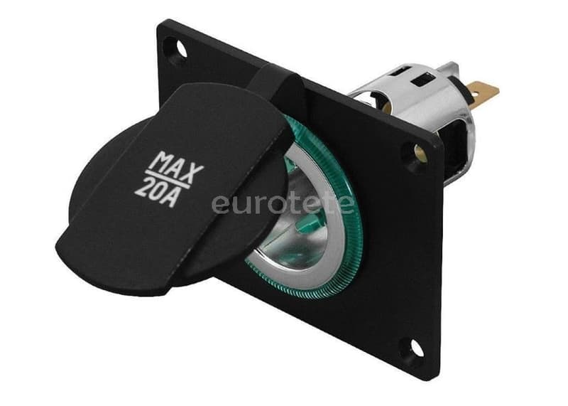 Enchufe power con marco ProCar 12 - 24 voltios maximo 20 amperios  - 81140 - Eurotete