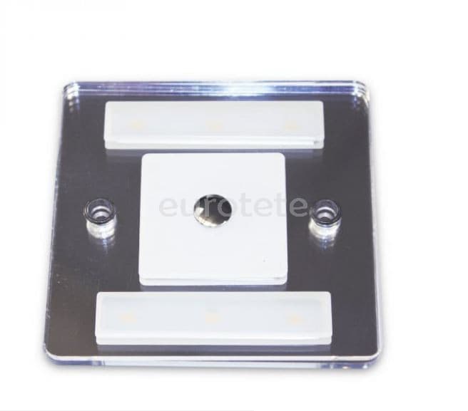 Plafon led 10 x 8 cm touch cuadrado con 2 posiciones a 12 voltios  - 228948 - Eurotete