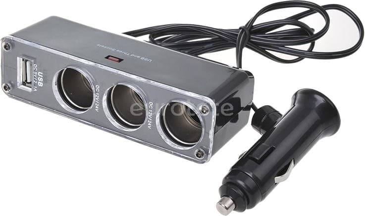Usb enchufe 3 vias de 12 o 24 voltios mechero