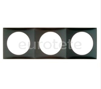 Berker marco triple gris antracita negro para interruptor electricidad  - 83152 - Eurotete