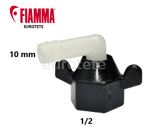 Racor 10 mm macho a 1/2 hembra en codo de 2 piezas para bomba agua 1