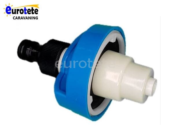 Bocana azul conector rapido adaptador de la manguera agua autocaravana 1