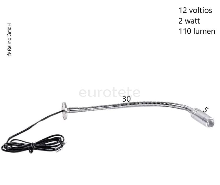 Lampara lectura led 3000K 12 voltios