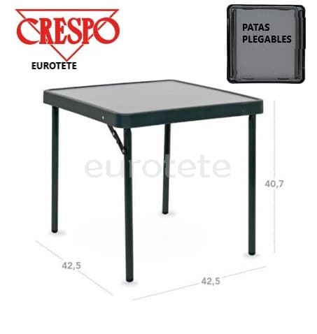 Mesa Crespo auxiliar 42 x 42 x 40 negro antracita camping 1