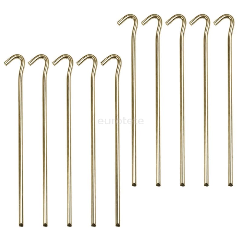 Piquetas 20 cm acero redondo con 10 unidades camping tienda campaña avance caravana 1