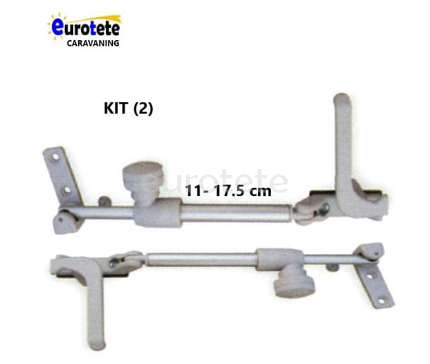 Compas 11 - 17.5 cm kit derecha + izquierda gris ventana Plastoform 1