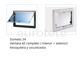 Ventana 300 x 500 Dometic S4 abatible Kit marco + oscurecedor + mosquitera autocaravana camper 1